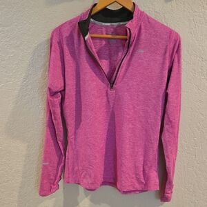 Nike Long Sleeve Pink Quarter-Zip Top
